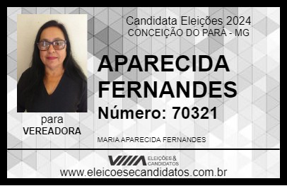 Candidato APARECIDA FERNANDES 2024 - CONCEIÇÃO DO PARÁ - Eleições