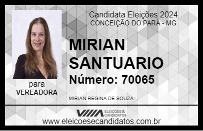 Candidato MIRIAN SANTUARIO 2024 - CONCEIÇÃO DO PARÁ - Eleições