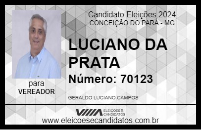 Candidato LUCIANO DA PRATA  2024 - CONCEIÇÃO DO PARÁ - Eleições