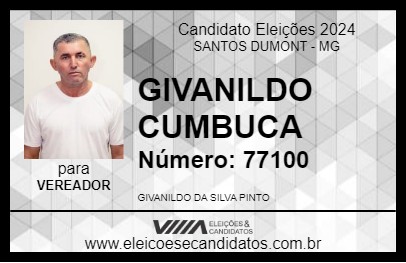 Candidato GIVANILDO CUMBUCA 2024 - SANTOS DUMONT - Eleições