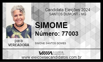 Candidato SIMOME  2024 - SANTOS DUMONT - Eleições