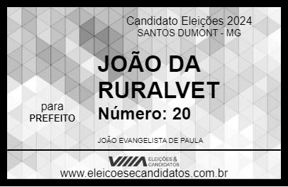 Candidato JOÃO DA RURALVET 2024 - SANTOS DUMONT - Eleições