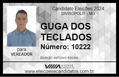 Candidato GUGA DOS TECLADOS 2024 - DIVISÓPOLIS - Eleições