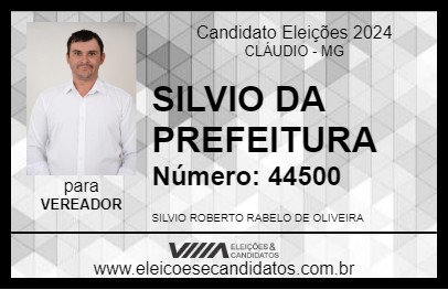 Candidato SILVINHO DO SÃO GERALDO 2024 - CLÁUDIO - Eleições