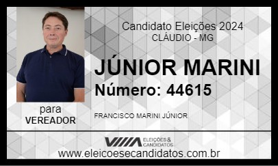 Candidato JÚNIOR MARINI 2024 - CLÁUDIO - Eleições