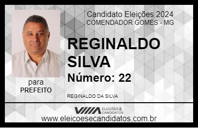 Candidato REGINALDO SILVA 2024 - COMENDADOR GOMES - Eleições