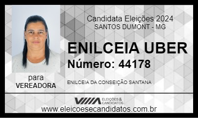 Candidato ENILCEIA UBER 2024 - SANTOS DUMONT - Eleições