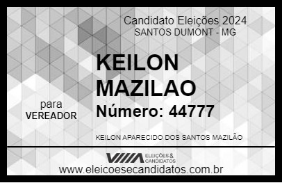 Candidato KEILON MAZILAO 2024 - SANTOS DUMONT - Eleições