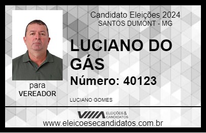 Candidato LUCIANO DO GÁS 2024 - SANTOS DUMONT - Eleições