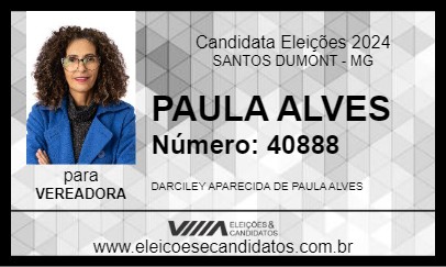 Candidato PAULA ALVES 2024 - SANTOS DUMONT - Eleições