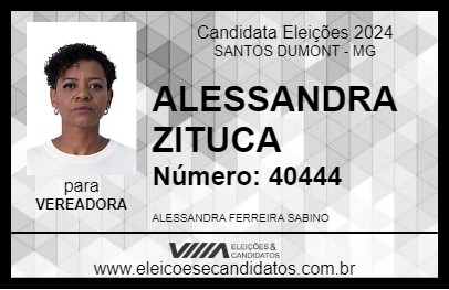 Candidato ALESSANDRA ZITUCA 2024 - SANTOS DUMONT - Eleições