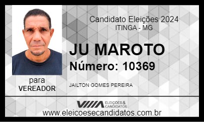 Candidato JU MAROTO 2024 - ITINGA - Eleições