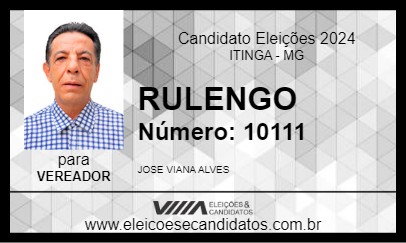 Candidato RULENGO 2024 - ITINGA - Eleições