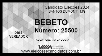 Candidato BEBETO 2024 - SANTOS DUMONT - Eleições