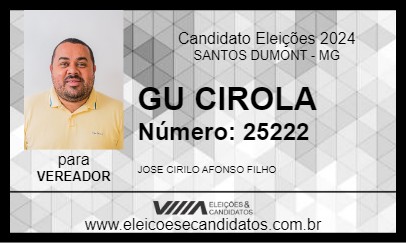 Candidato GU CIROLA 2024 - SANTOS DUMONT - Eleições