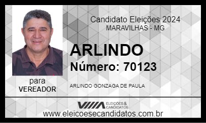 Candidato ARLINDO 2024 - MARAVILHAS - Eleições