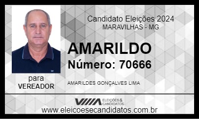 Candidato AMARILDO 2024 - MARAVILHAS - Eleições