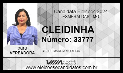 Candidato CLEIDINHA 2024 - ESMERALDAS - Eleições