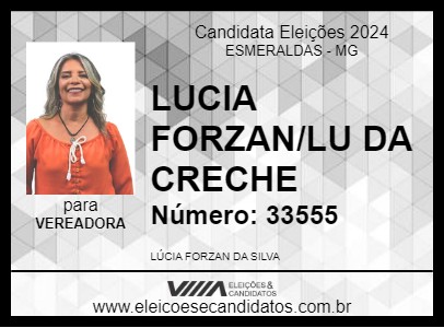 Candidato LUCIA FORZAN/LU DA CRECHE 2024 - ESMERALDAS - Eleições