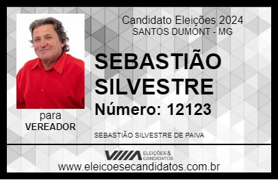 Candidato SEBASTIÃO SILVESTRE 2024 - SANTOS DUMONT - Eleições