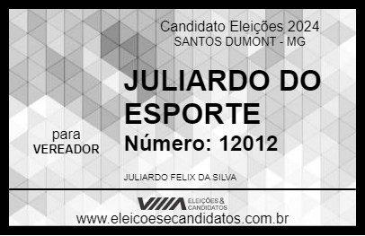 Candidato JULIARDO DO ESPORTE 2024 - SANTOS DUMONT - Eleições