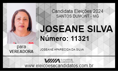 Candidato JOSEANE SILVA 2024 - SANTOS DUMONT - Eleições