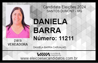 Candidato DANIELA BARRA 2024 - SANTOS DUMONT - Eleições