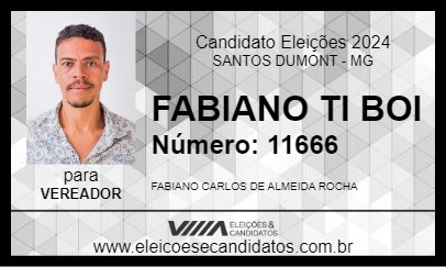 Candidato FABIANO TI BOI 2024 - SANTOS DUMONT - Eleições