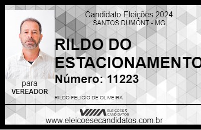 Candidato RILDO DO ESTACIONAMENTO 2024 - SANTOS DUMONT - Eleições