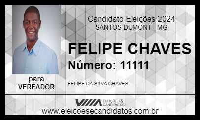 Candidato FELIPE CHAVES 2024 - SANTOS DUMONT - Eleições