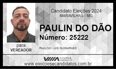 Candidato PAULIN DO DÃO 2024 - MARAVILHAS - Eleições