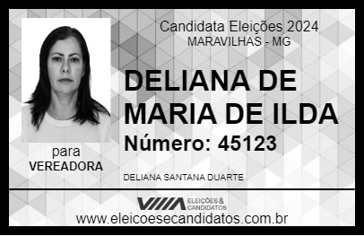 Candidato DELIANA DE MARIA DE ILDA 2024 - MARAVILHAS - Eleições