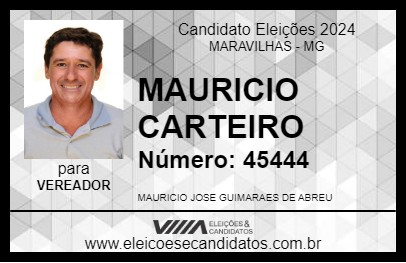 Candidato MAURICIO CARTEIRO 2024 - MARAVILHAS - Eleições