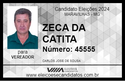 Candidato ZECA DA CATITA 2024 - MARAVILHAS - Eleições