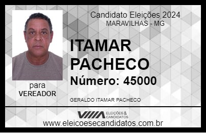 Candidato ITAMAR PACHECO 2024 - MARAVILHAS - Eleições