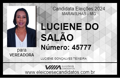 Candidato LUCIENE DO SALÃO 2024 - MARAVILHAS - Eleições