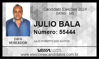 Candidato JULIO BALA 2024 - DATAS - Eleições