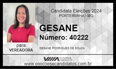 Candidato GESANE 2024 - PORTEIRINHA - Eleições