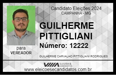 Candidato GUILHERME PITTIGLIANI 2024 - CAMPANHA - Eleições