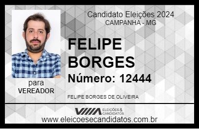 Candidato FELIPE  BORGES 2024 - CAMPANHA - Eleições