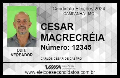 Candidato CESAR MACRECRÉIA 2024 - CAMPANHA - Eleições