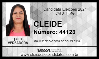 Candidato CLEIDE 2024 - CATUTI - Eleições