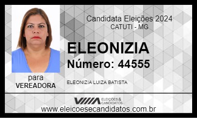 Candidato ELEONIZIA 2024 - CATUTI - Eleições