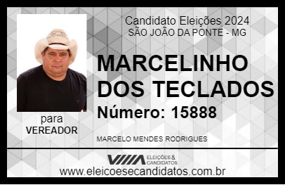 Candidato MARCELINHO DOS TECLADOS 2024 - SÃO JOÃO DA PONTE - Eleições