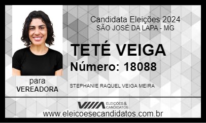 Candidato TETÉ VEIGA 2024 - SÃO JOSÉ DA LAPA - Eleições