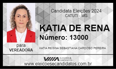 Candidato KATIA DE RENA 2024 - CATUTI - Eleições