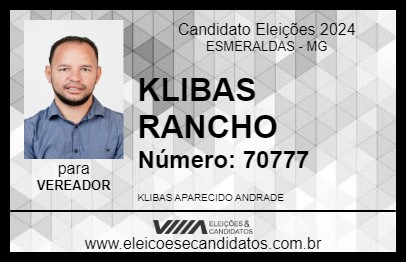 Candidato KLIBAS RANCHO 2024 - ESMERALDAS - Eleições