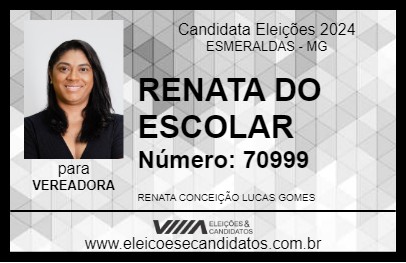 Candidato RENATA DO ESCOLAR 2024 - ESMERALDAS - Eleições