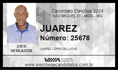 Candidato JUAREZ 2024 - SÃO MIGUEL DO ANTA - Eleições