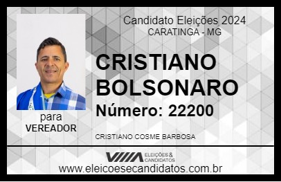 Candidato CRISTIANO MITO 2024 - CARATINGA - Eleições